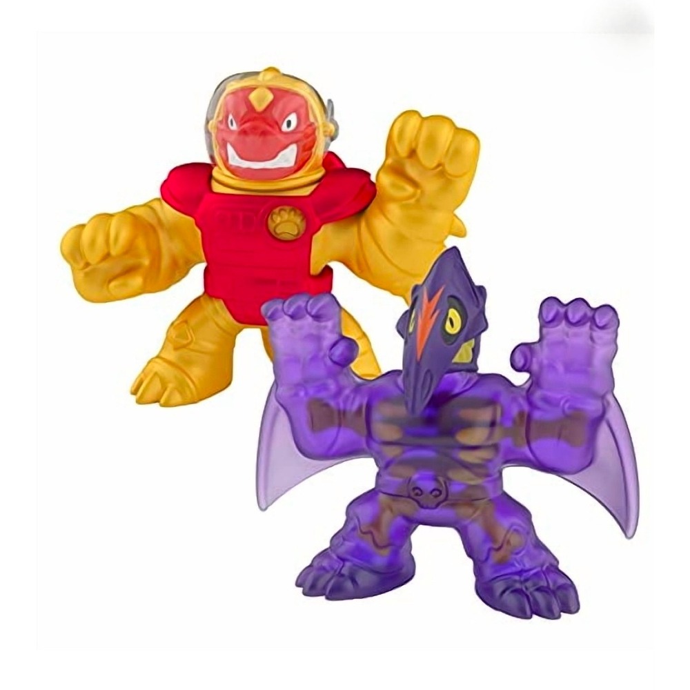 Heroes of Goo Jit Zu Galaxy Blast Orbitox and Blazagon Squishy Action Figures